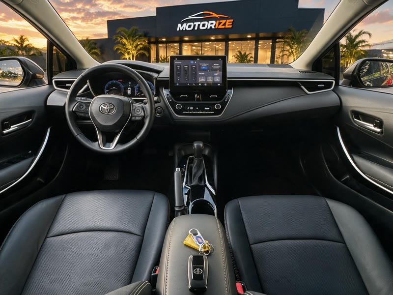 Interior do carro depois do tratamento